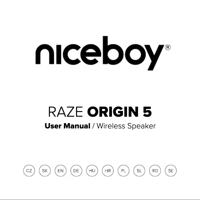 Page n°1 - Manuel utilisateur Niceboy RAZE ORIGIN 5