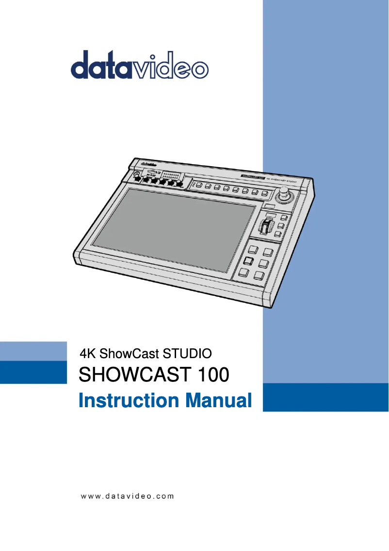 Image de la première page du manuel de l'appareil Showcast 100