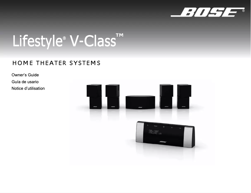 Page n°1 - Manuel utilisateur Bose Lifestyle V30