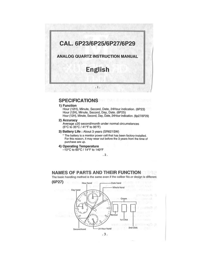 Page 1 de la notice Manuel utilisateur Grandeux 6P27
