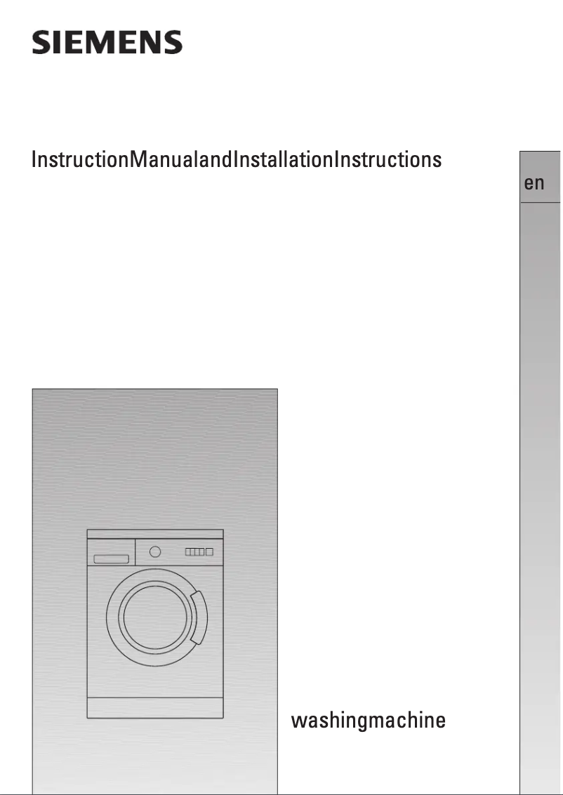 Page n°1 - Manuel utilisateur Siemens WXSP1240XSP1240