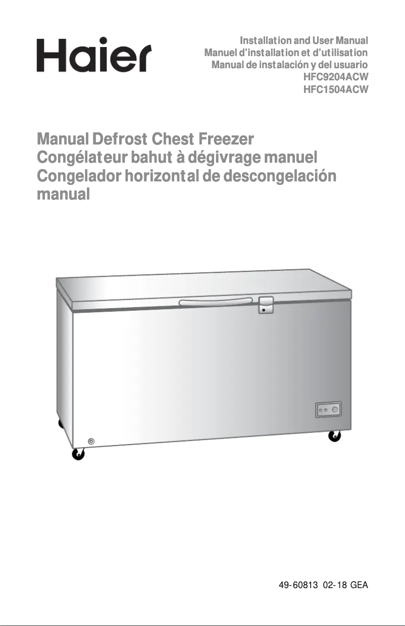 Image de la première page du manuel de l'appareil HFC9204ACW