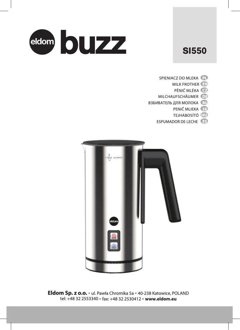 Page 1 de la notice Manuel utilisateur Eldom Buzz SI550