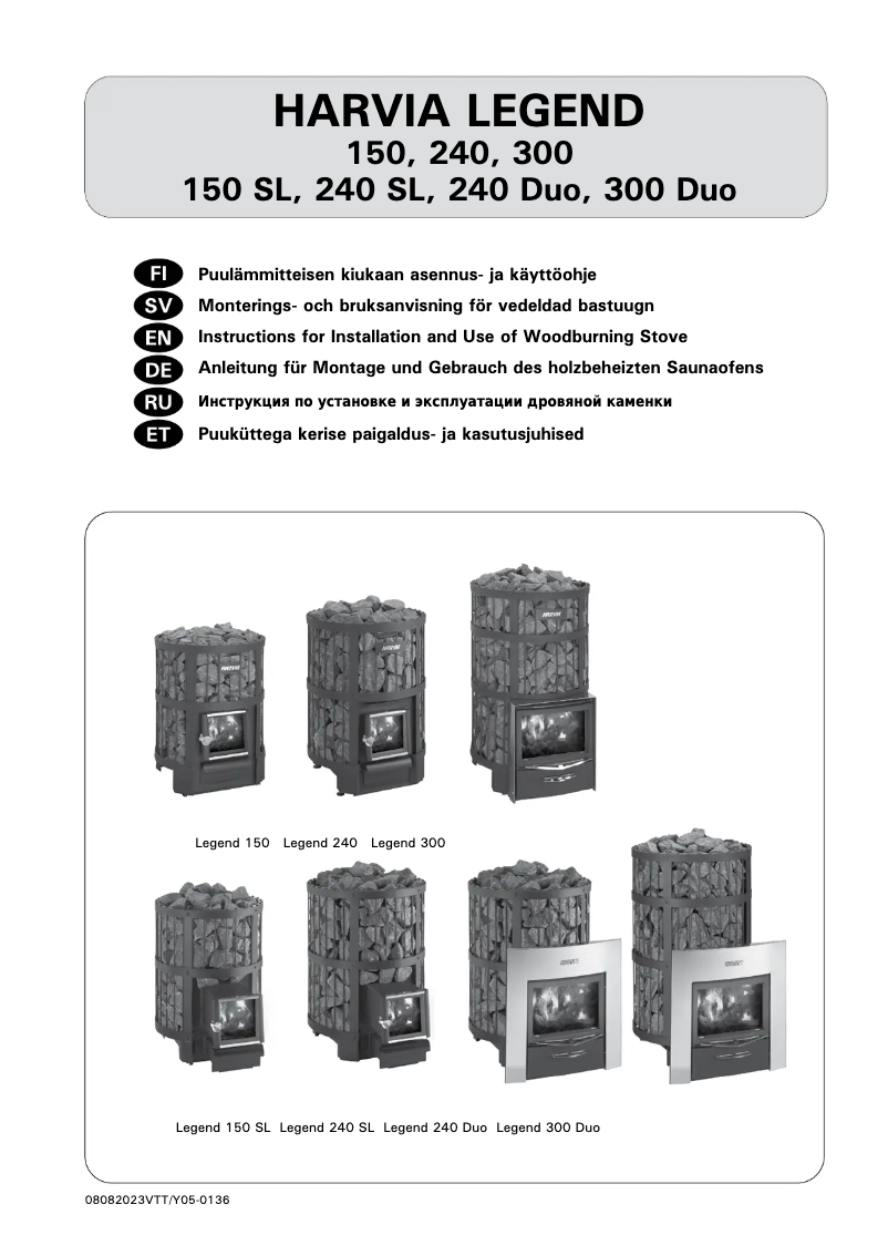 Image de la première page du manuel de l'appareil Legend 6 WK150LD