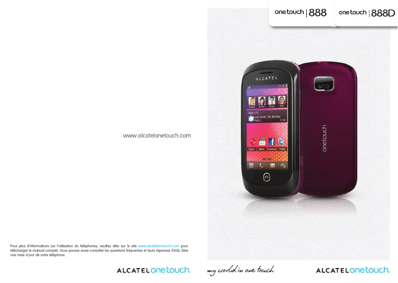 Page n°1 - Manuel utilisateur Alcatel One Touch 888D
