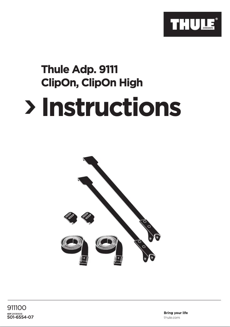 Page n°1 - Manuel utilisateur Thule ClipOn Adapter 9111