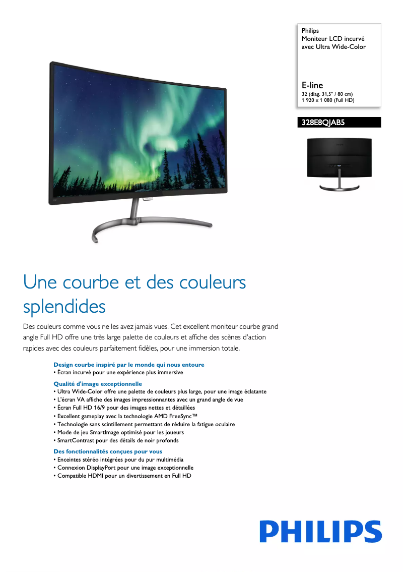 Imagen de la primera página del manual del dispositivo E Line 328E8QJAB5