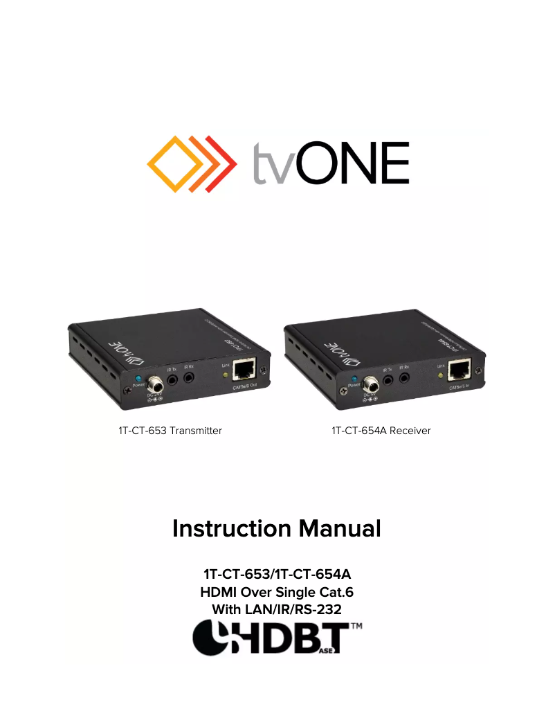 Page 1 de la notice Manuel utilisateur TV One 1T-CT-654A