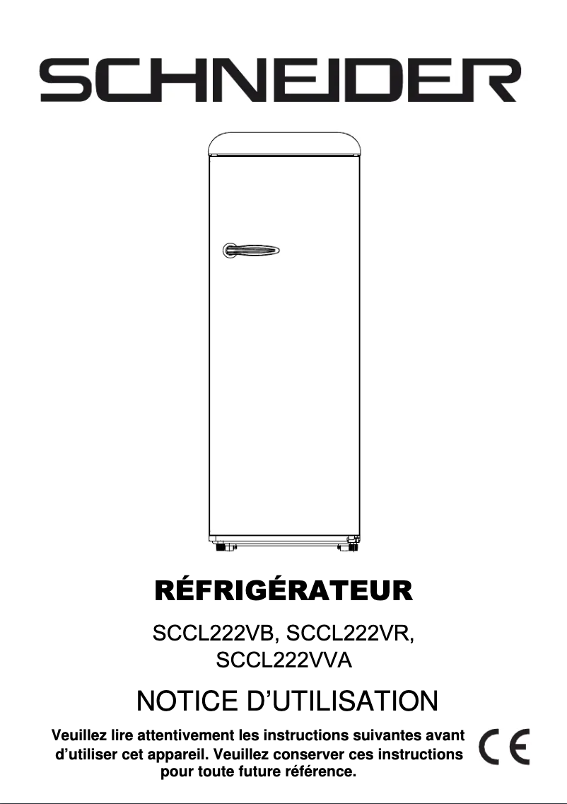 Image de la première page du manuel de l'appareil SCCL222VB