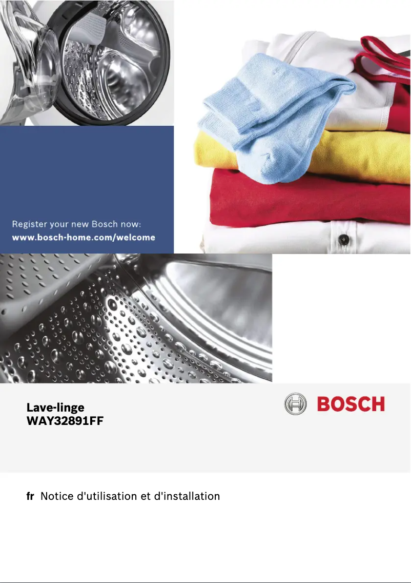 Page n°1 - Manuel utilisateur Bosch WAY32891FF