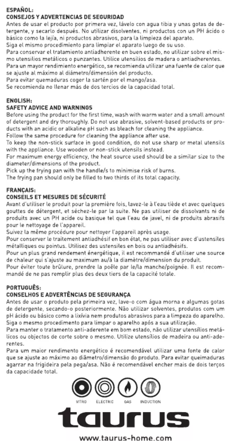 Page n°1 - Manuel utilisateur Taurus Intense Forged 20