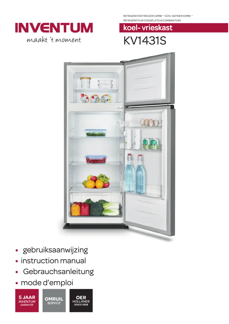 Image de la première page du manuel de l'appareil KV1431S