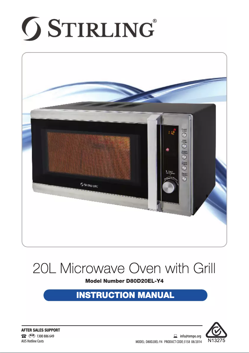 Page n°1 - Manuel utilisateur Stirling D80D20EL-Y4