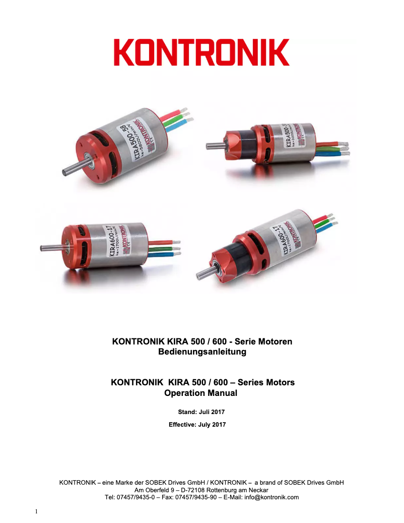 Image de la première page du manuel de l'appareil KIRA 500-26