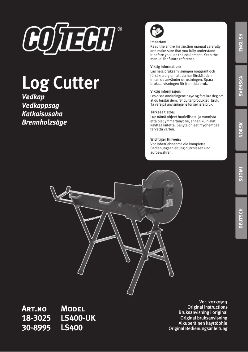 Page 1 of the manual User Manual Cotech LS400