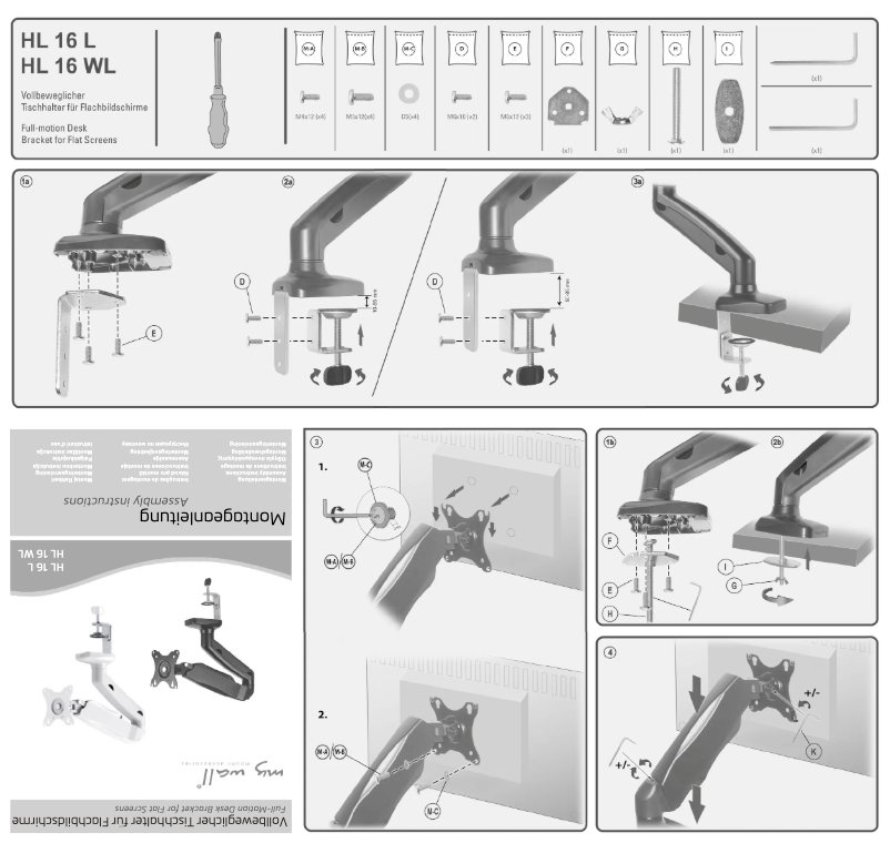 Page 1 de la notice Manuel utilisateur My Wall HL 16 WL