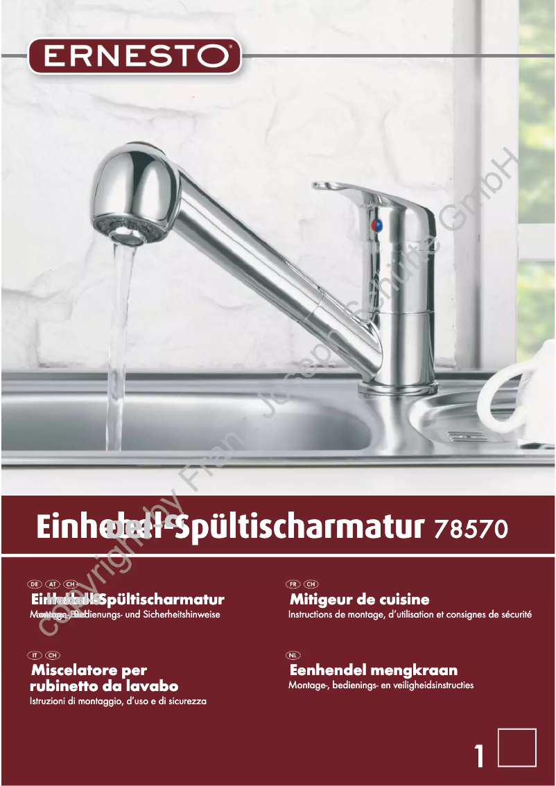 Page 1 de la notice Manuel utilisateur Ernesto 78570
