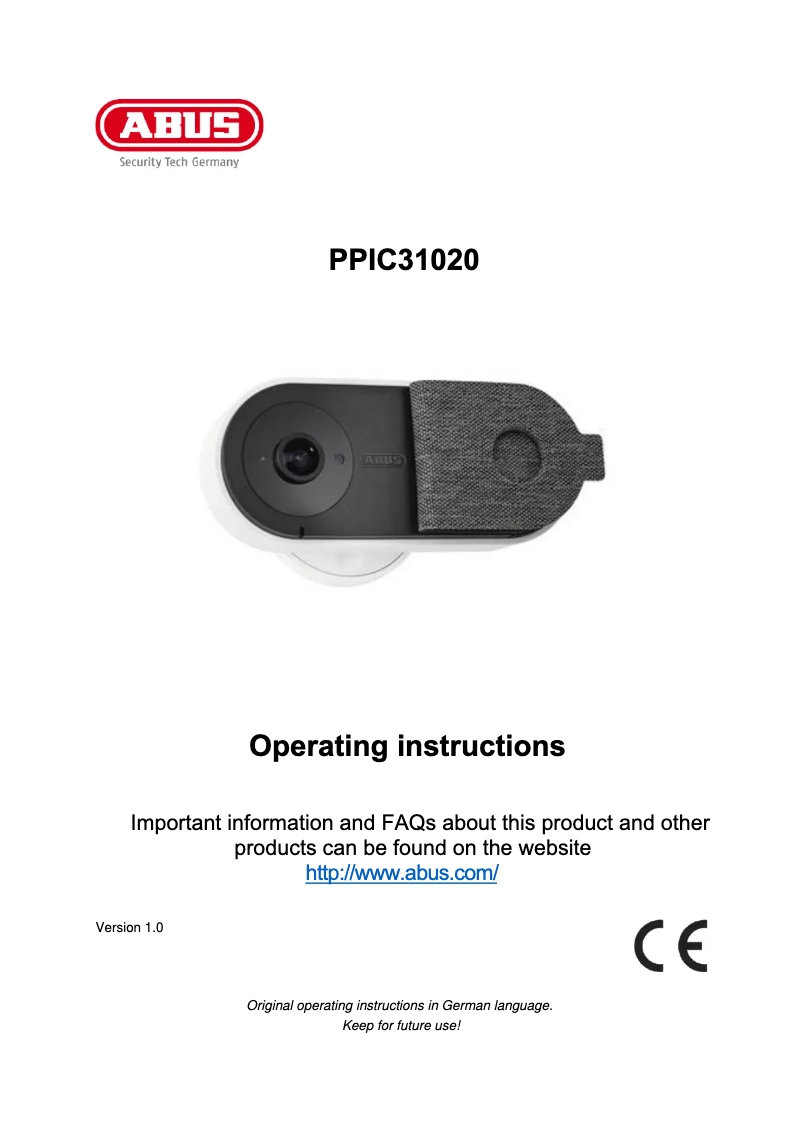 Page n°1 - Manuel utilisateur Abus PPIC31020
