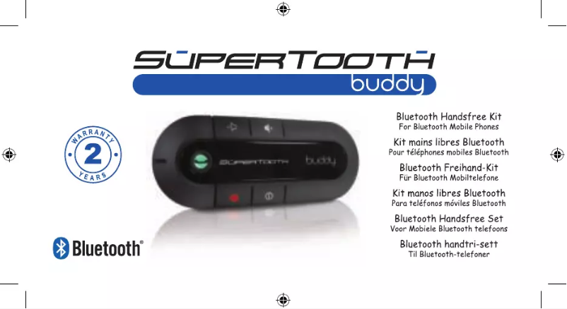 Page n°1 - Manuel utilisateur SuperTooth Buddy