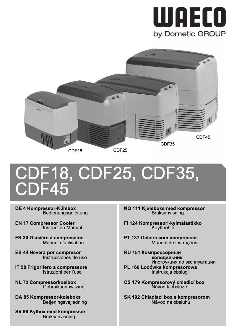 Image de la première page du manuel de l'appareil CoolFreeze CDF 25