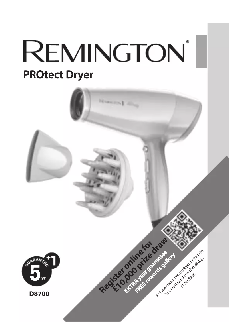 Page n°1 - Manuel utilisateur Remington PROtect D8700