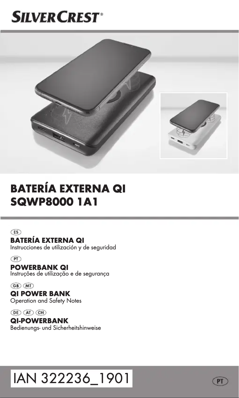 Page 1 de la notice Manuel utilisateur SilverCrest SQWP8000 1A1