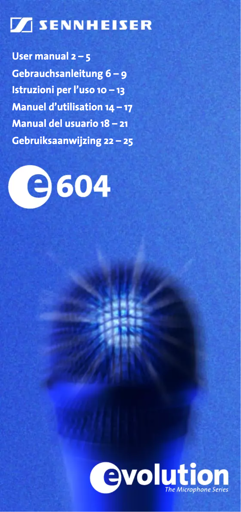 Page 1 de la notice Manuel utilisateur Sennheiser Evolution E604