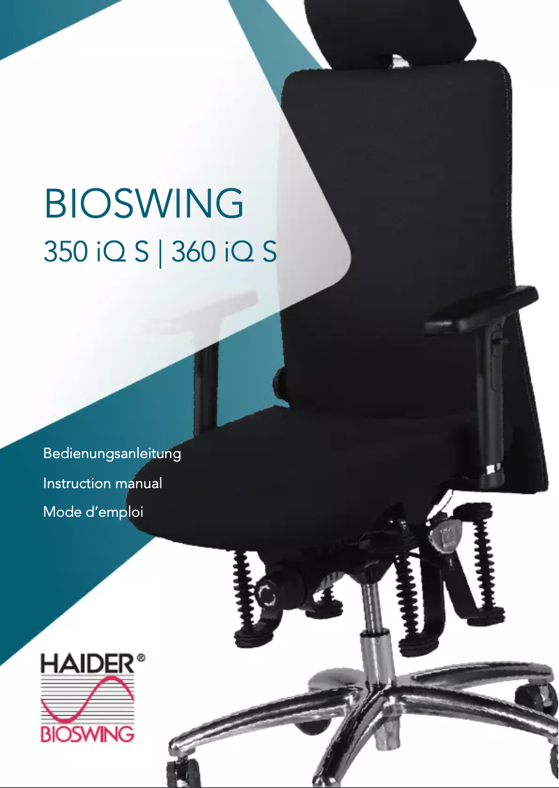 Page n°1 - Manuel utilisateur Bioswing 360 iQ S