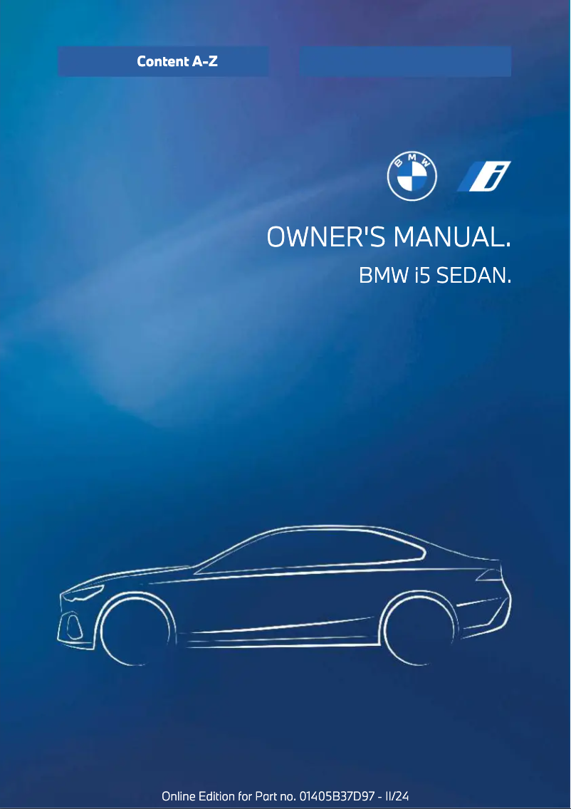 Page 1 de la notice Manuel utilisateur BMW i5 (2025)