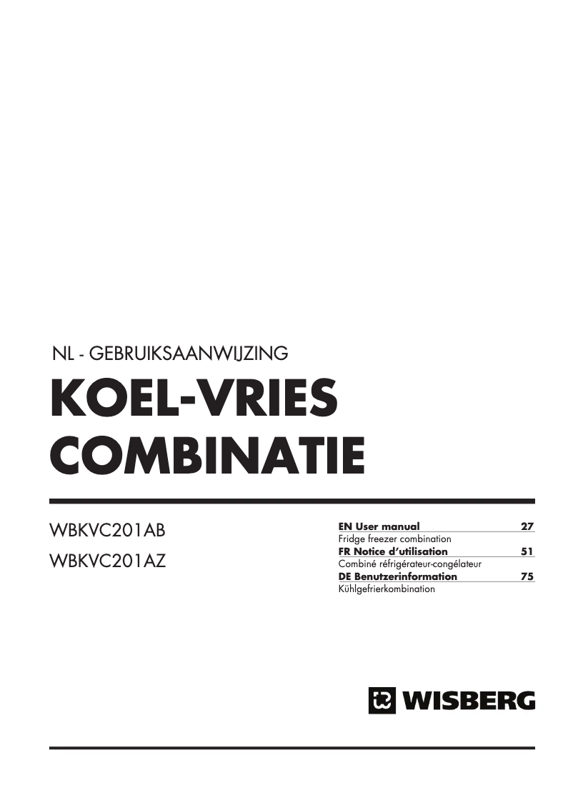 Page n°1 - Manuel utilisateur Wisberg WBKVC201AB