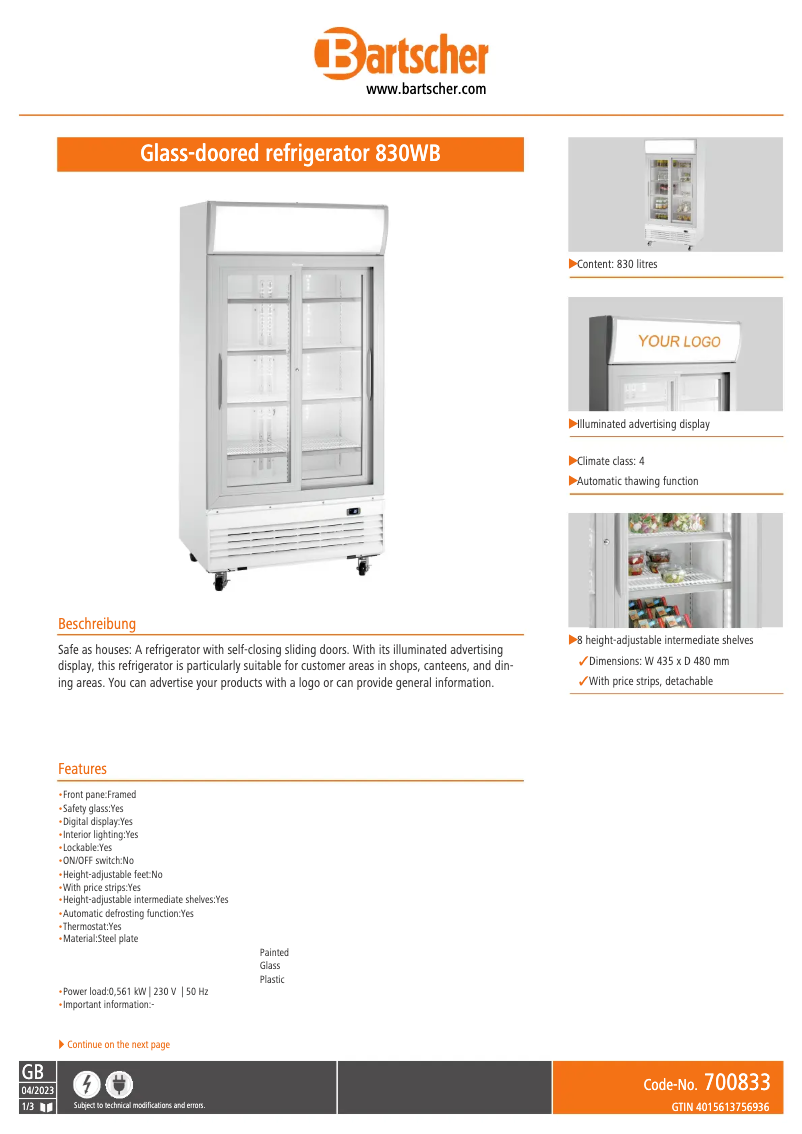 Imagen de la primera página del manual del dispositivo 700833
