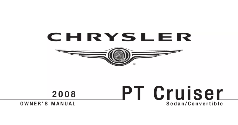First page image of the manual for PT Cruiser (2008)