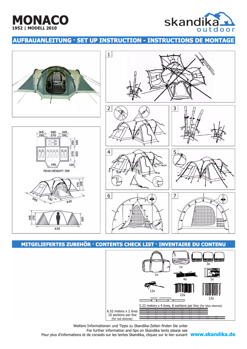 Image de la première page du manuel de l'appareil Monaco