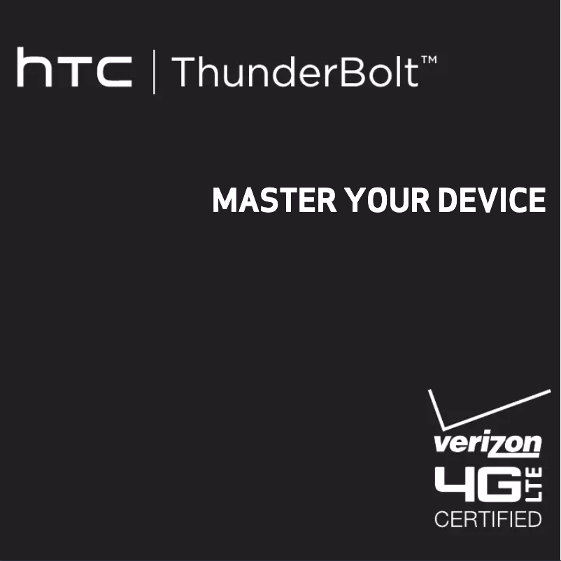 Page 1 de la notice Manuel utilisateur HTC ThunderBolt