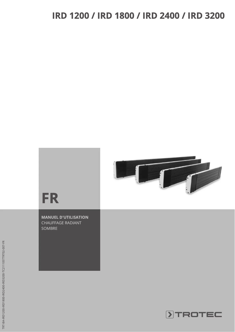 Image de la première page du manuel de l'appareil IRD 2400