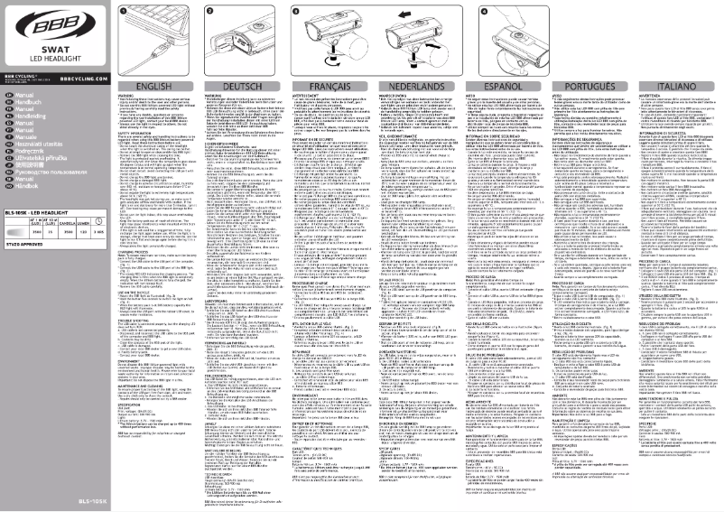 Image de la première page du manuel de l'appareil Swat BLS-105K