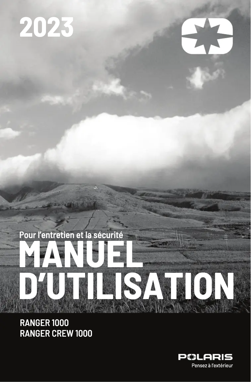Page 1 de la notice Manuel utilisateur Polaris Ranger CREW 1000 (2023)