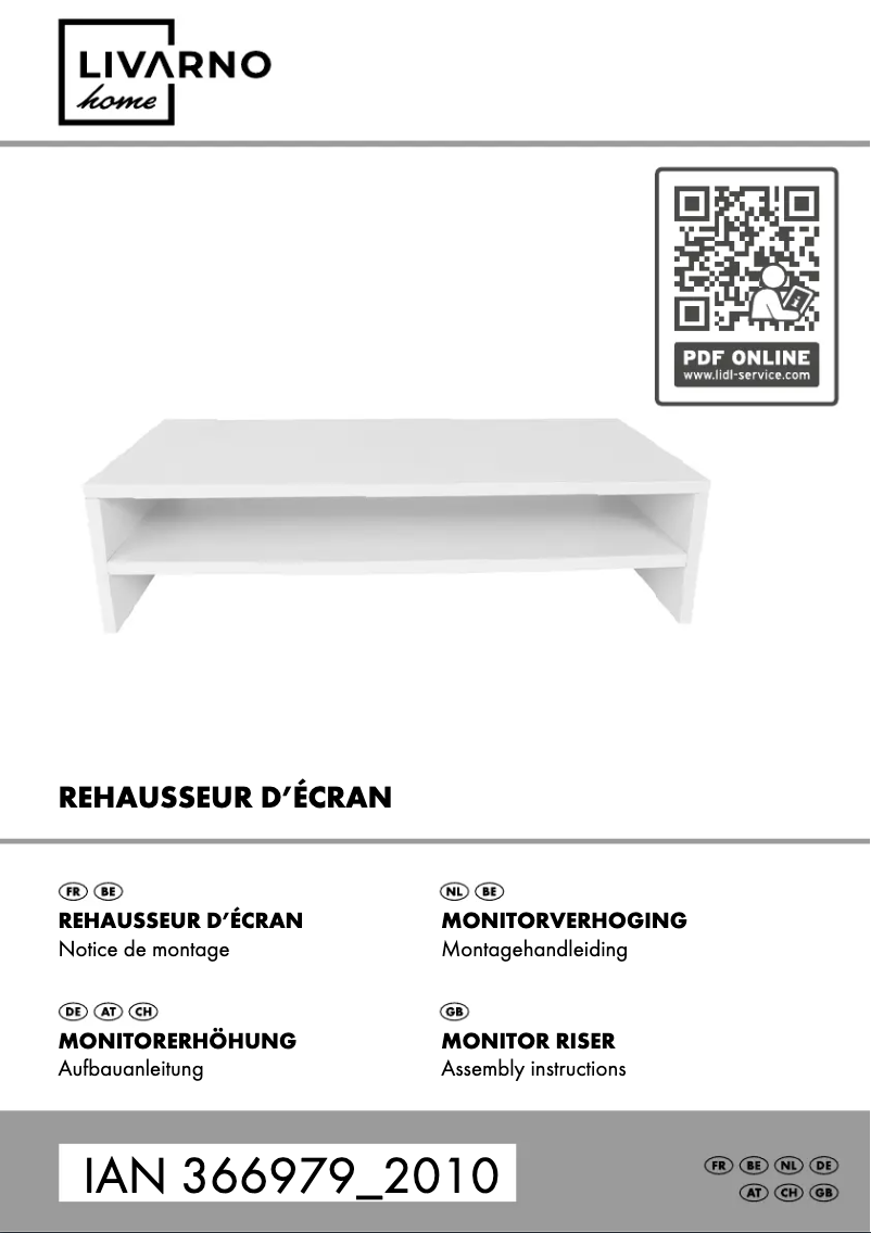 Page 1 de la notice Manuel utilisateur Livarno Lux IAN 366979