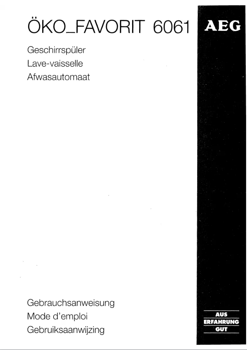 Image de la première page du manuel de l'appareil Favorit 6061