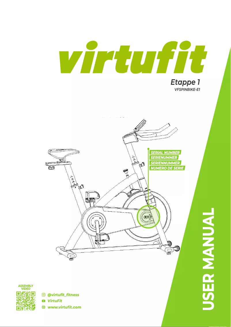 Page 1 de la notice Manuel utilisateur VirtuFit Etappe 1