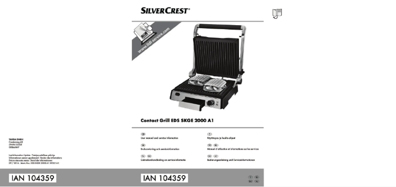 Page n°1 - Manuel utilisateur SilverCrest EDS SKGE 2000 A1