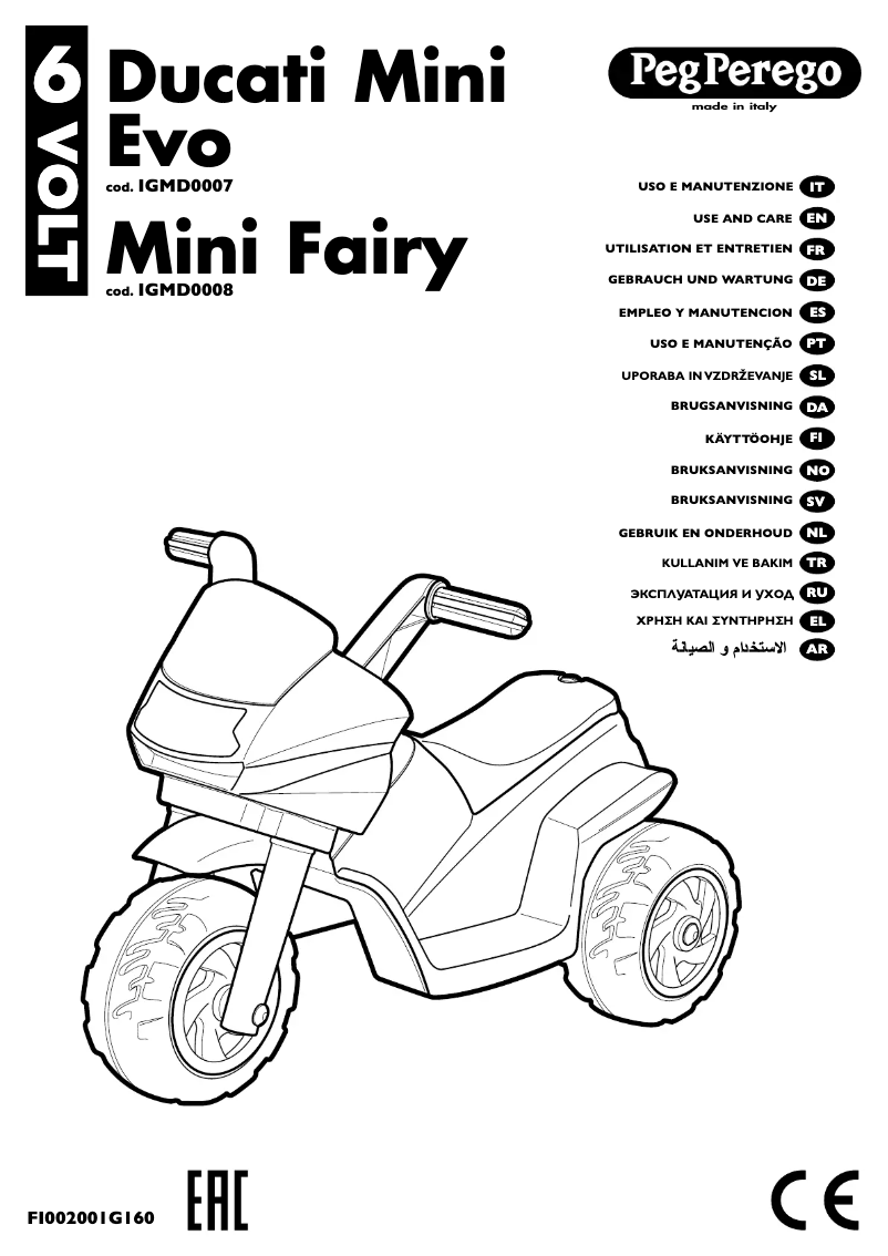 Page 1 de la notice Manuel utilisateur Peg Perego Mini Fairy