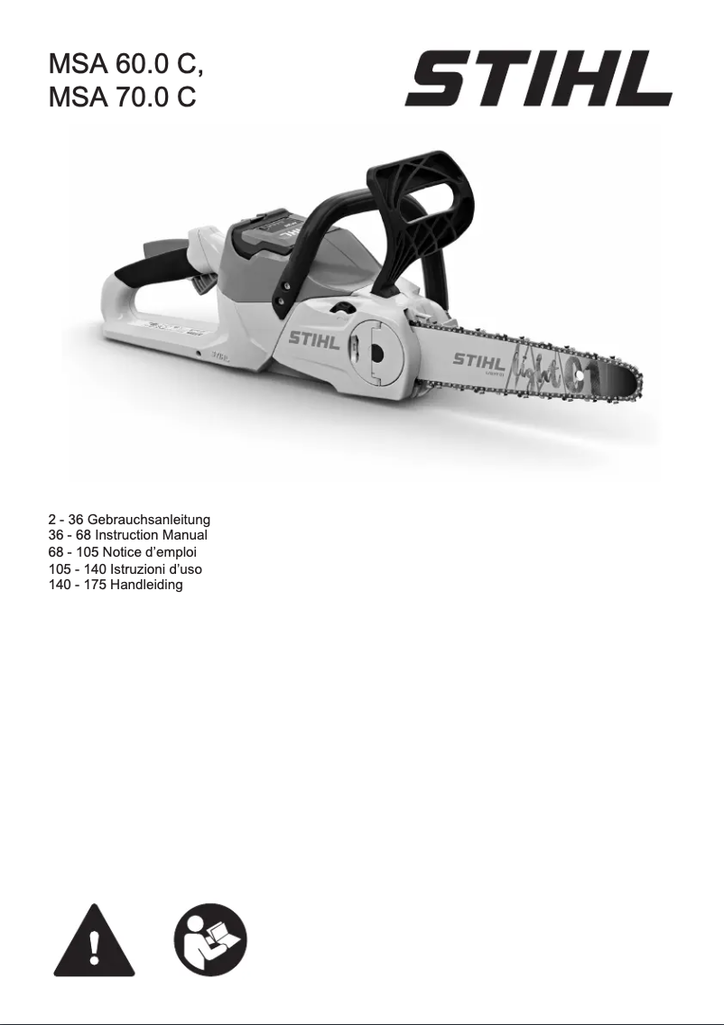 Page n°1 - Manuel utilisateur Stihl MSA 60 C