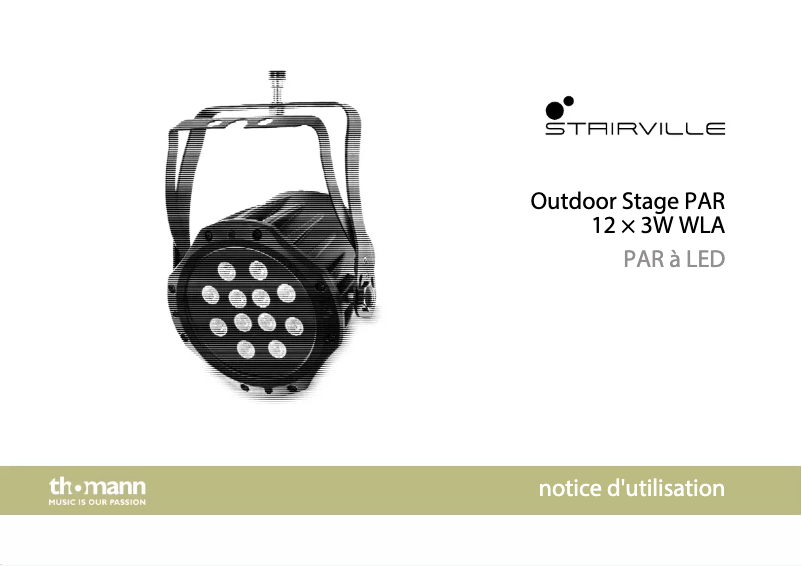 Page 1 de la notice Manuel utilisateur Stairville Outdoor Stage Par 12x3W