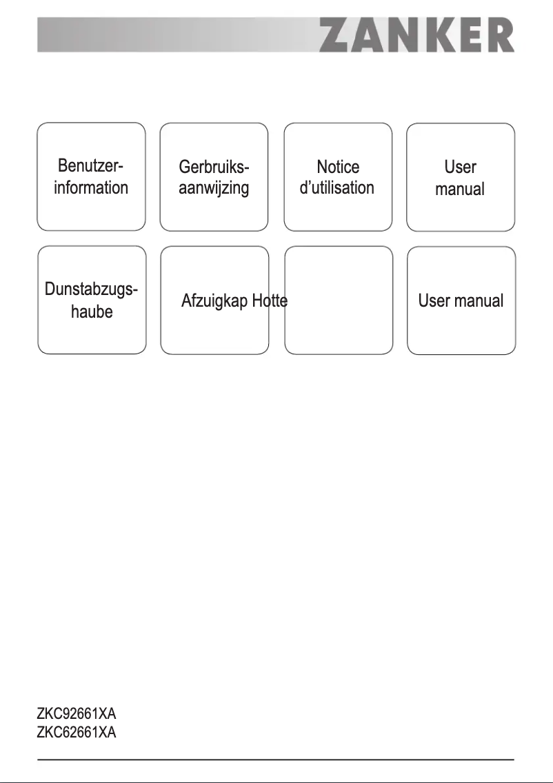 Page 1 de la notice Manuel utilisateur Zanker ZKC92661XA