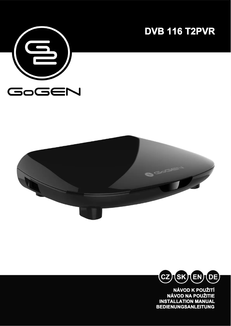 Page 1 of the manual User Manual GoGen DVB 116 T2PVR