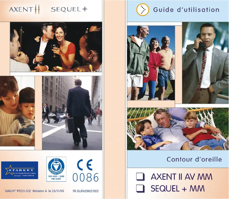 Page 1 de la notice Manuel utilisateur Starkey Axent