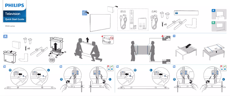 Page 1 de la notice Guide de démarrage rapide Philips 75PML9506