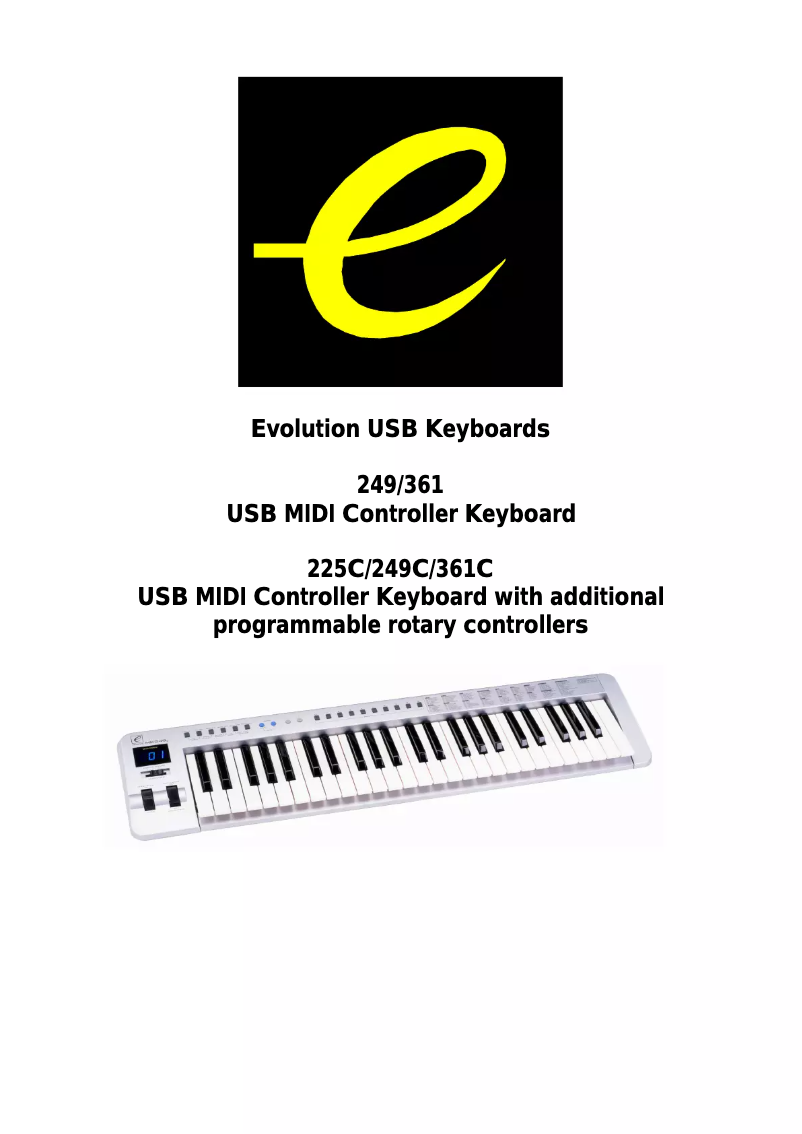 Page n°1 - Manuel utilisateur Evolution 225C