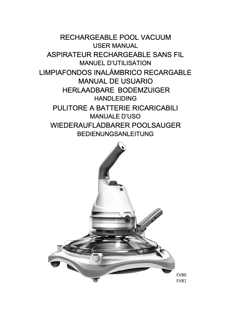 Image de la première page du manuel de l'appareil EV80